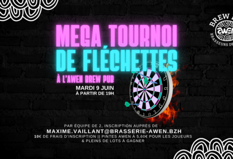 MEGA TOURNOI DE FLECHETTES A L AWEN BREW PUB