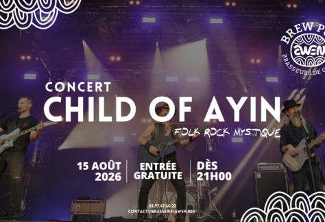 Couverture pour l’annonce d’une soirée concert du groupe de musique CHILD OF AYIN